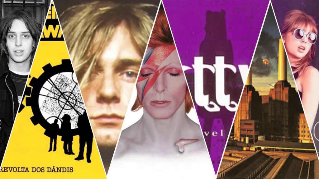 varios artistas que se inspiraram em livros. Kurt Cobain, David Bowie, entre outros.